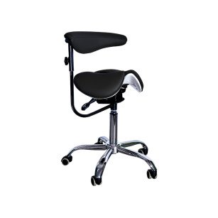 Стілець-сідло для майстра модель 8016-2 зі спинкою та розділеним сидінням