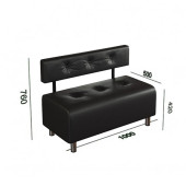 Диван для зони очікування Беккі з гудзиками