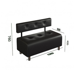 Диван для зони очікування Беккі з гудзиками