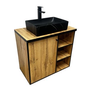 Тумба з умивальником + змішувач 